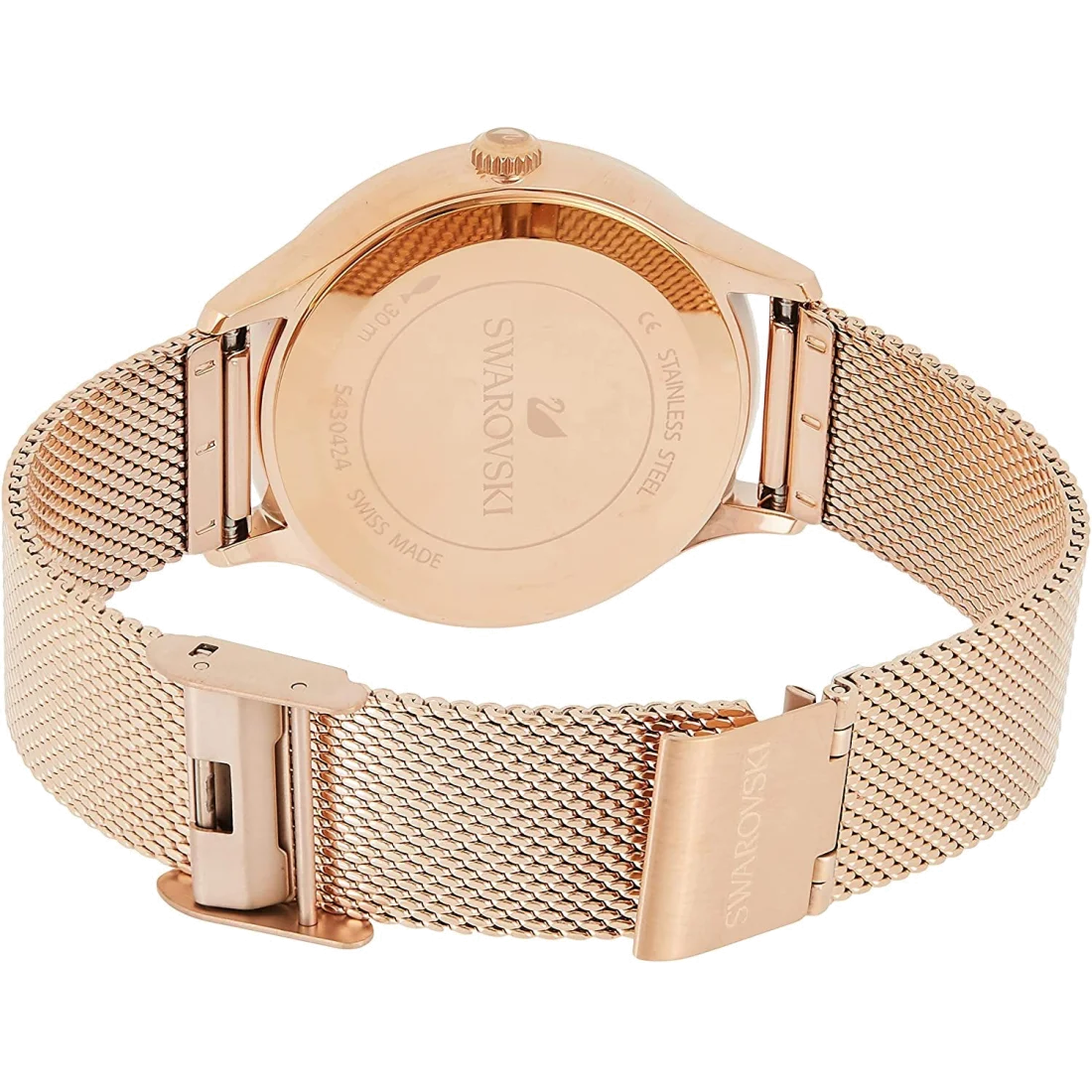 Swarovski Octea Nova Mini Black Dial Rose Gold-Tone Ladies Watch – 5430424