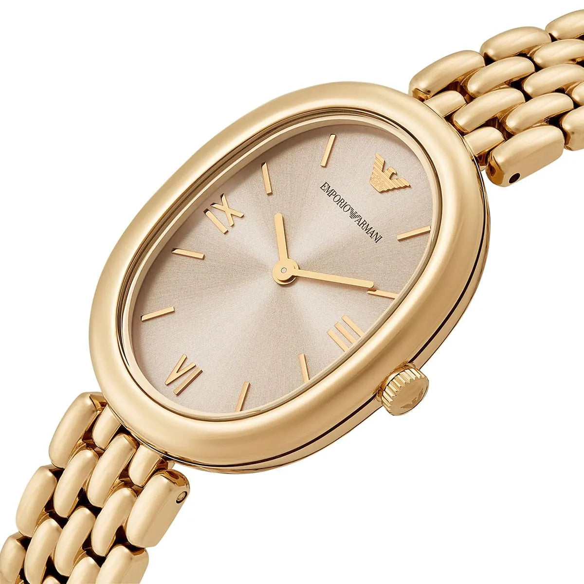 Emporio Armani Sinfonia Grey Dial Gold-Tone Ladies Watch – AR11707