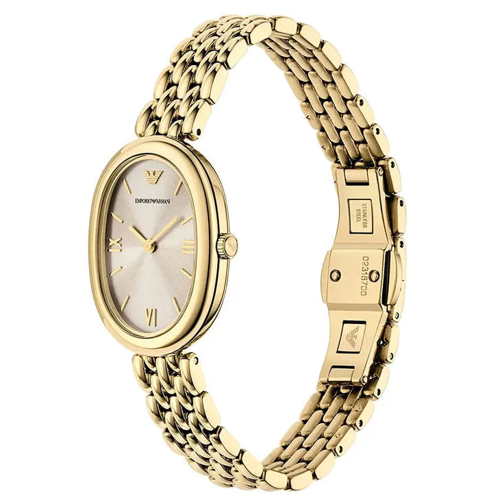 Emporio Armani Sinfonia Grey Dial Gold-Tone Ladies Watch – AR11707