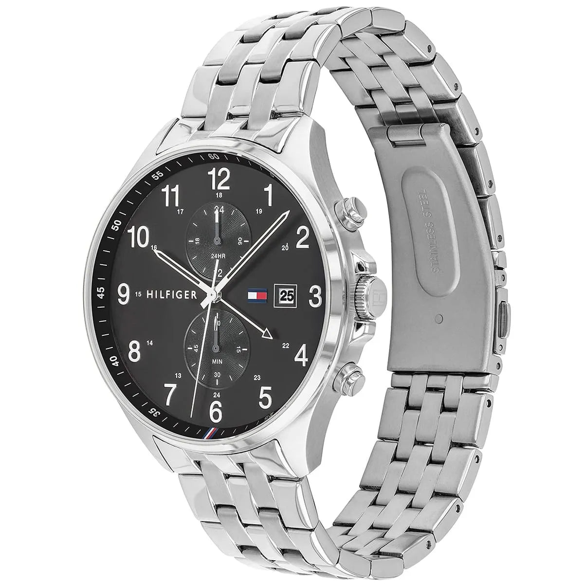 Tommy Hilfiger West GMT Black Dial Men's Watch – 1791707