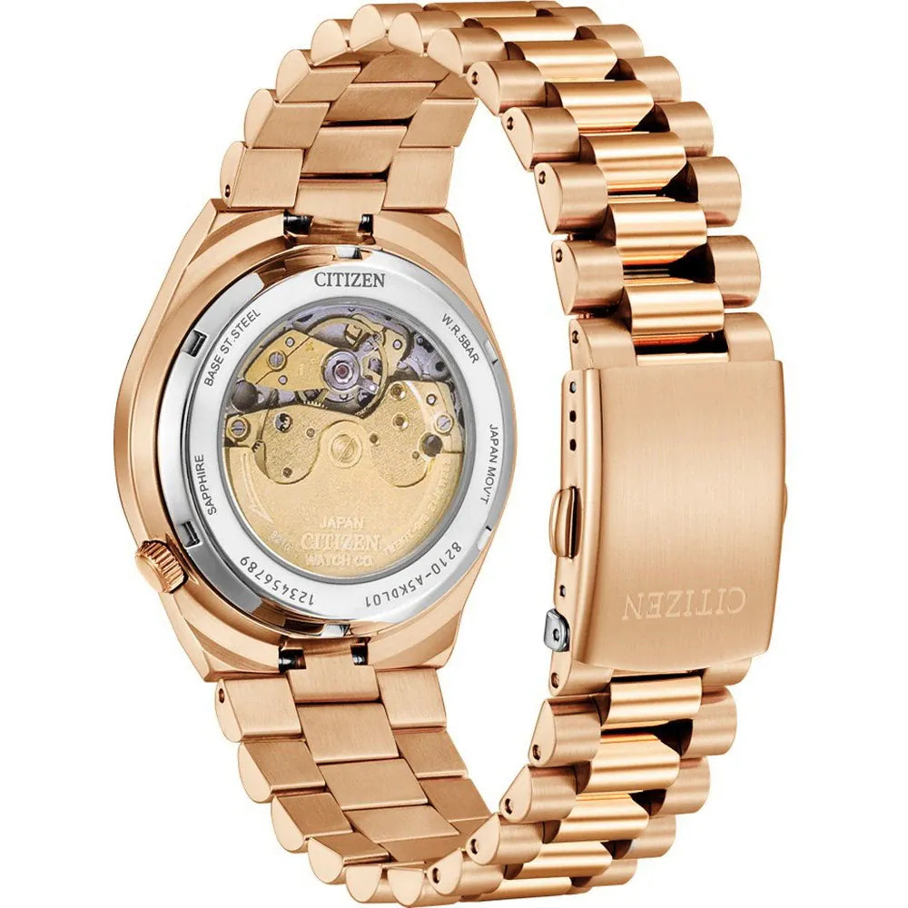 Citizen Tsuyosa Red Dial Rose Gold-Tone Automatic Men's Watch – NJ0153-82X