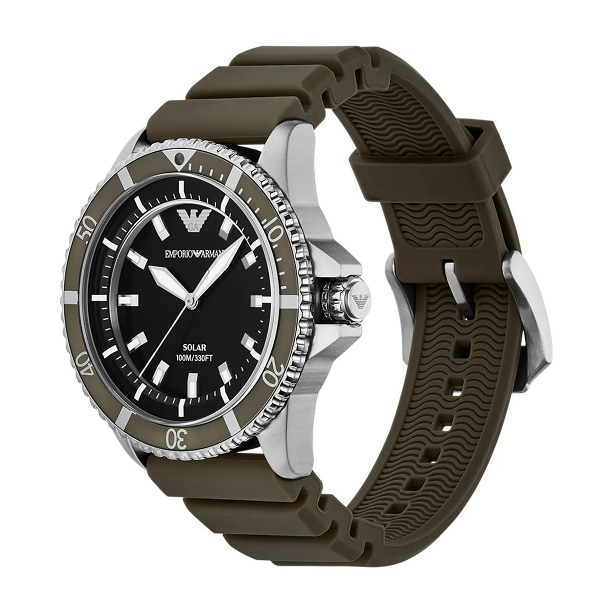 Emporio Armani World Explorer Black Dial Solar Men's Watch – AR11699