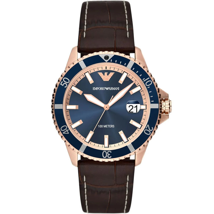 Emporio Armani World Explorer Blue Dial Men's Watch – AR11556