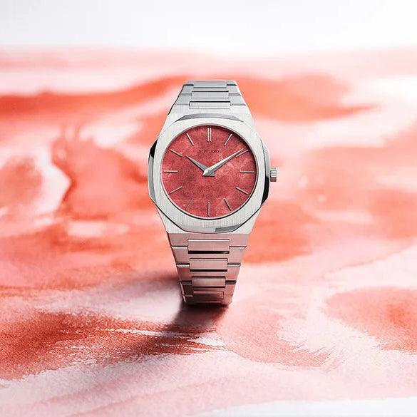 D1 Milano Ultra Thin Red Water color Dial Men's Watch – UTBJ20