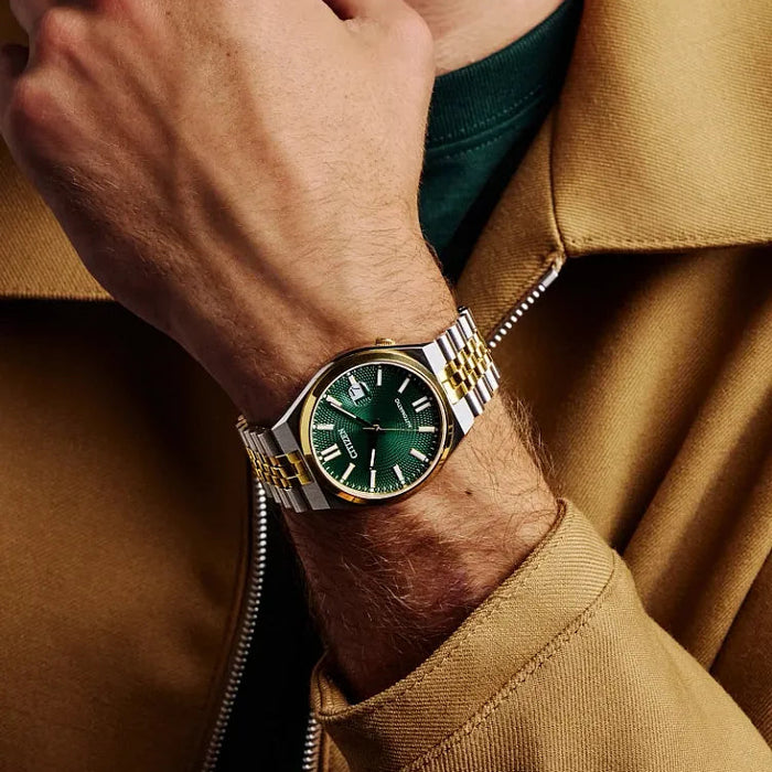 Citizen Tsuyosa 60 Green Dial Two-Tone Automatic Men's Watch – NK0024-54X