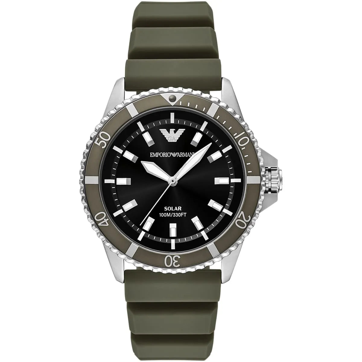 Emporio Armani World Explorer Black Dial Solar Men's Watch – AR11699
