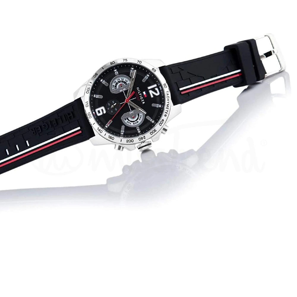 Tommy Hilfiger Decker Black Dial Silicone Men's Watch Watch | 1791473