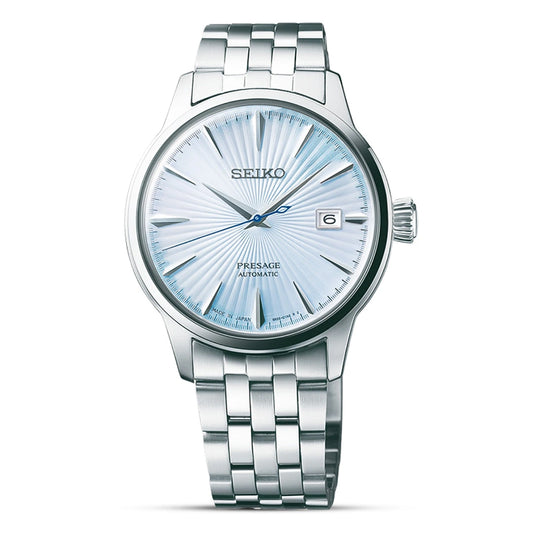 Seiko Presage Cocktail Time "Skydiving" Ice Blue Dial Automatic Men's Watch – SRPE19J1