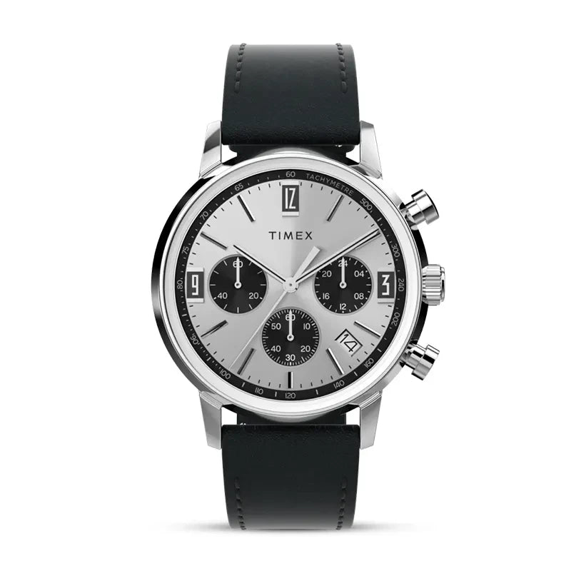 Timex Marlin Chronograph Tachymeter Leather Men's Watch | TW2W10300