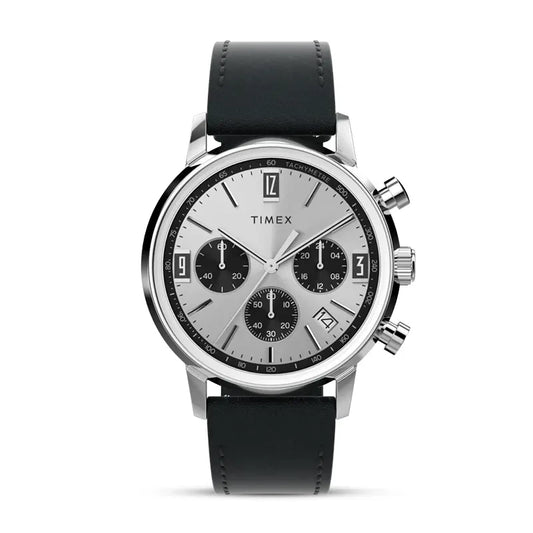 Timex Marlin Chronograph Tachymeter Leather Men's Watch | TW2W10300