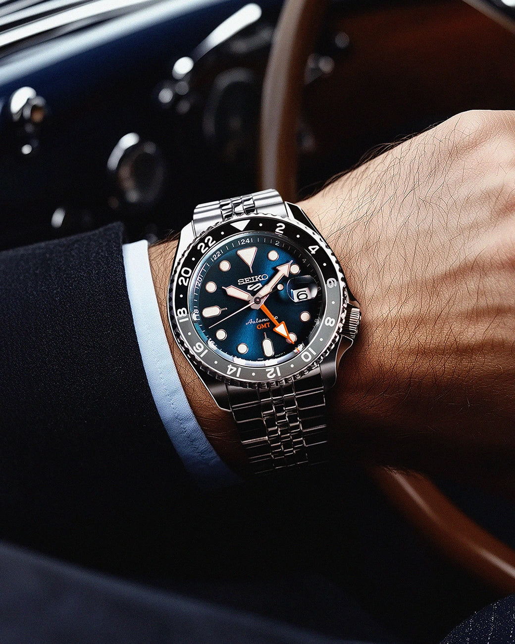SEIKO 5 SPORTS Limited GMT Vintage Car Velocity Colours SPECIAL EDITION | SSK045