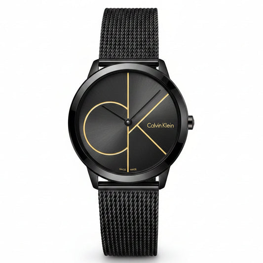 Calvin Klein CK Minimal Black Mesh Bracelet Men's Dress Watch | K3M224X1