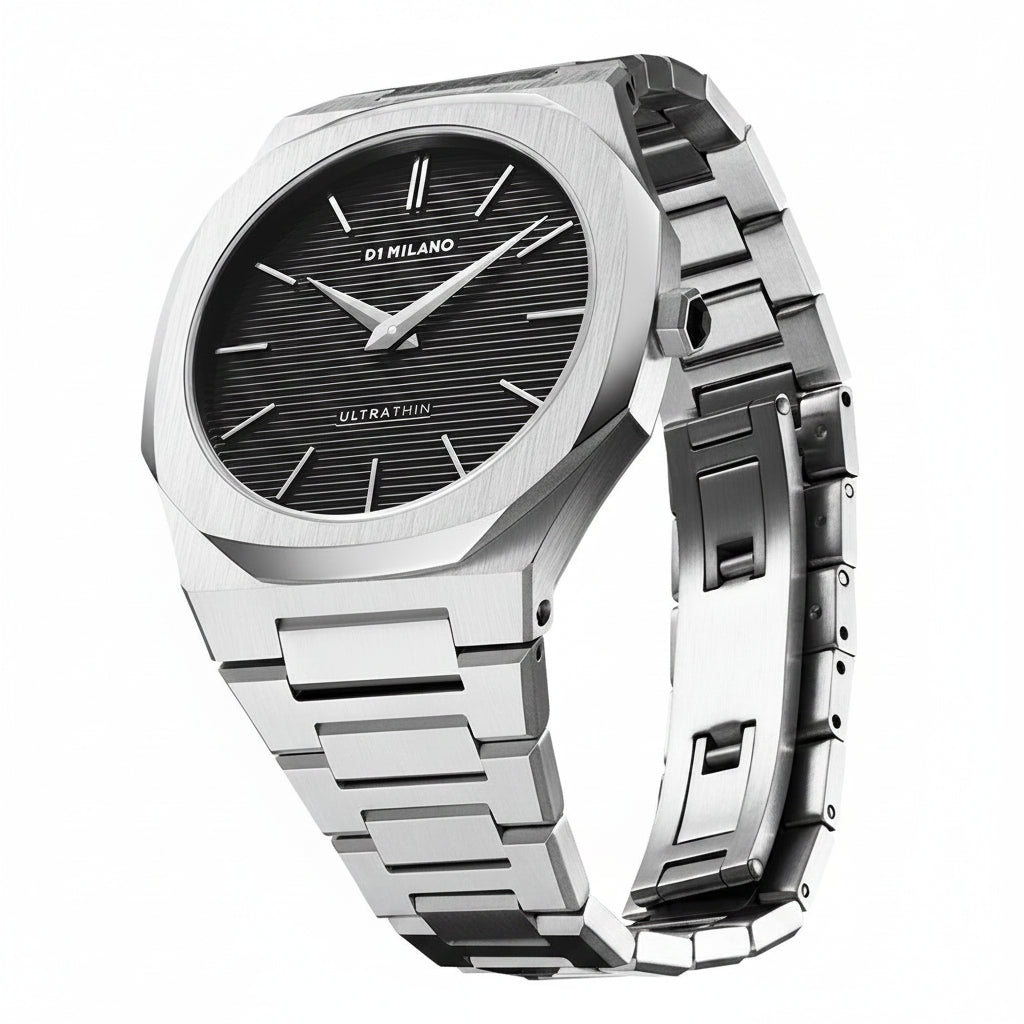 D1 Milano Ultra Thin Black Dial Men's Watch – UTBJ14