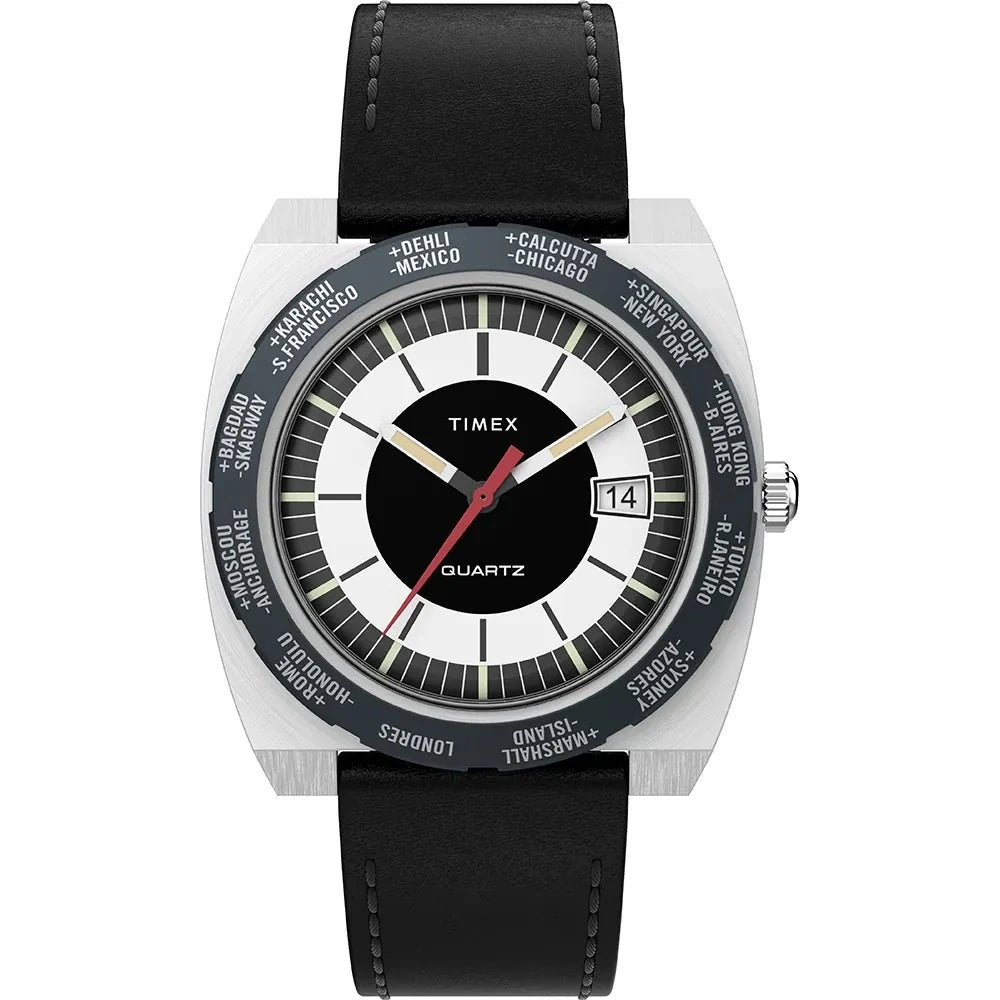 Timex World Time 1972 Reissue Black Dial Men's Watch – TW2V69500