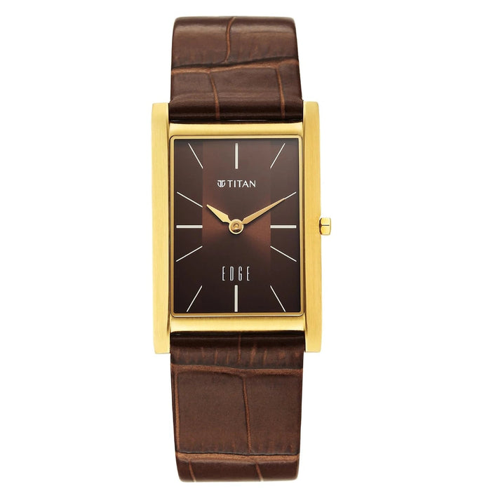 Titan Edge Monture Brown Dial Men's Watch – 1043YL10