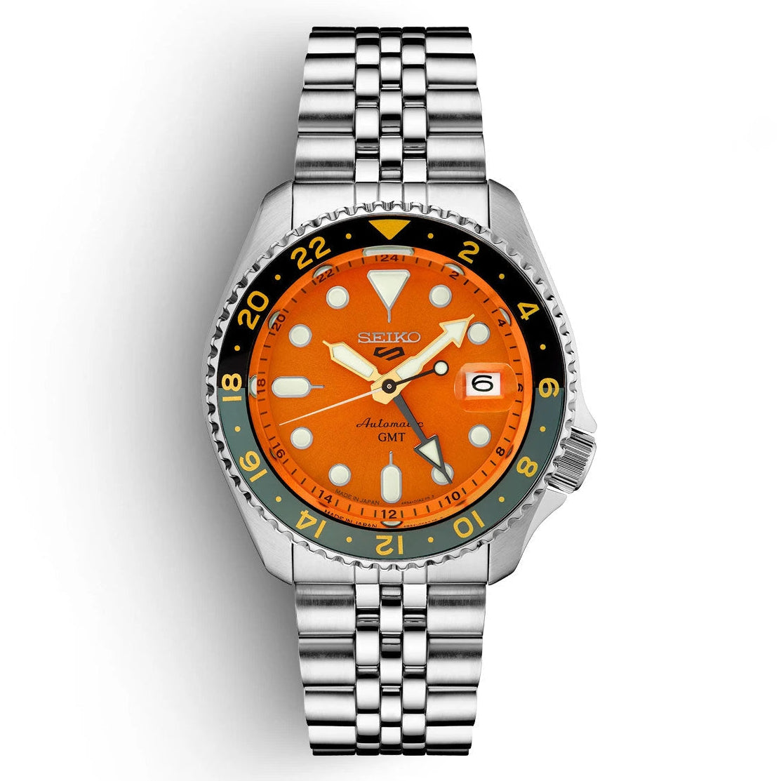 Seiko 5 Sports SKX GMT Orange Dial Automatic Men's Watch – SSK005