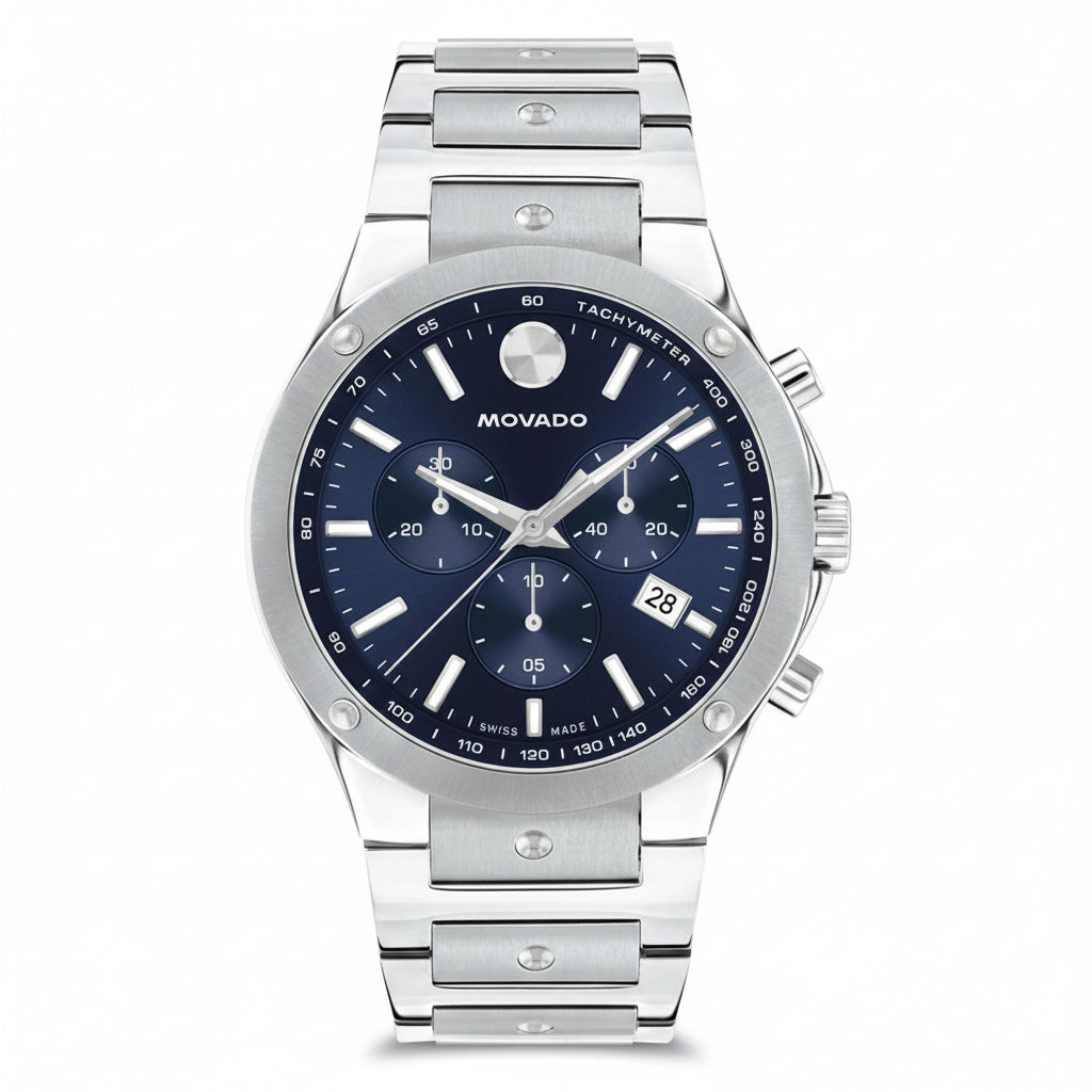 Movado SE Chronograph Blue Dial Men's Watch – 0607931
