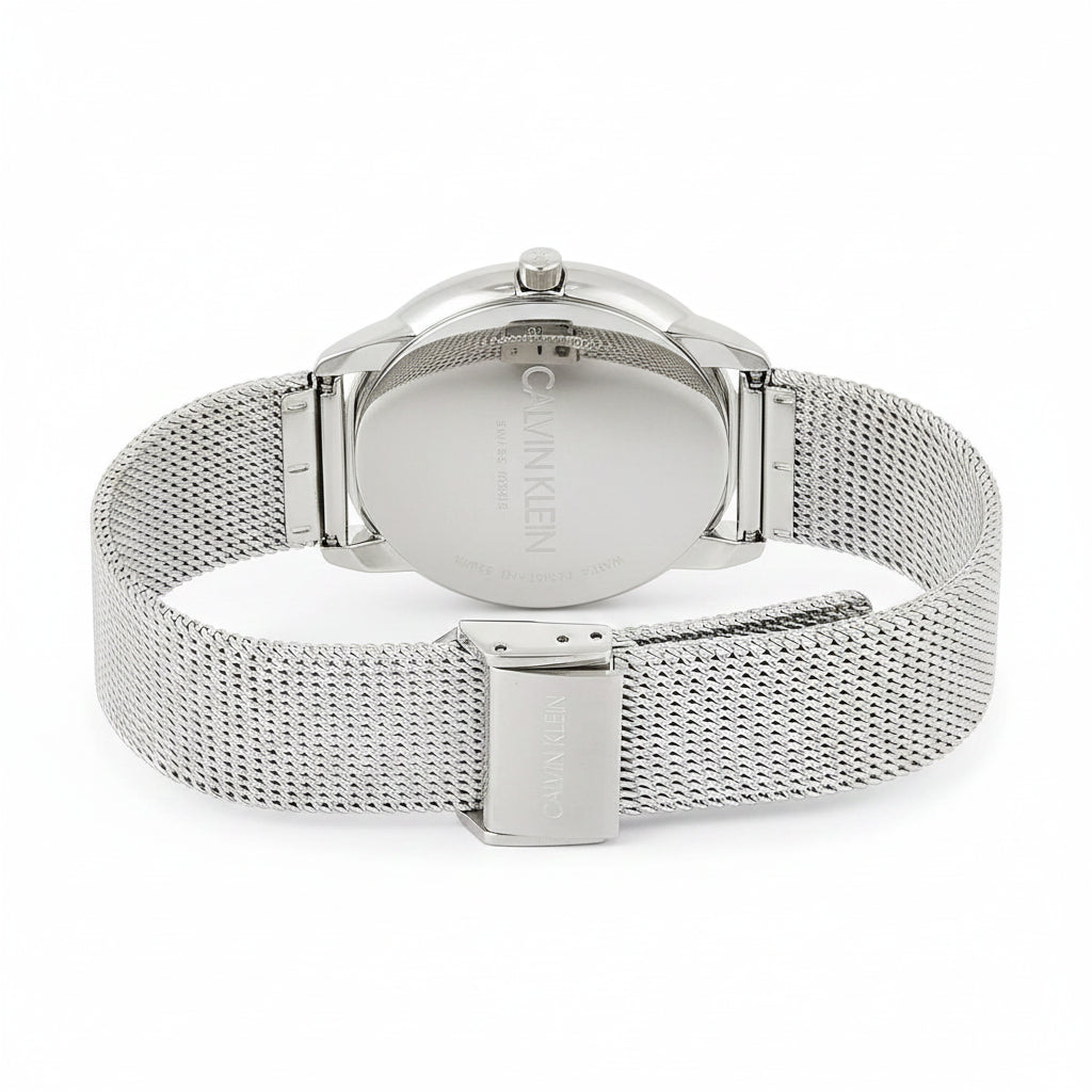 Calvin Klein Minimal Silver Dial Stainless Steel Mesh Men's Watch – K3M2112Y