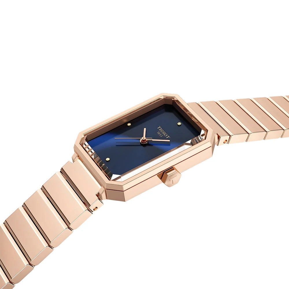 Tissot SRV 30mm Blue Dial Rose Gold-Tone Ladies Watch – T160.110.33.046.00
