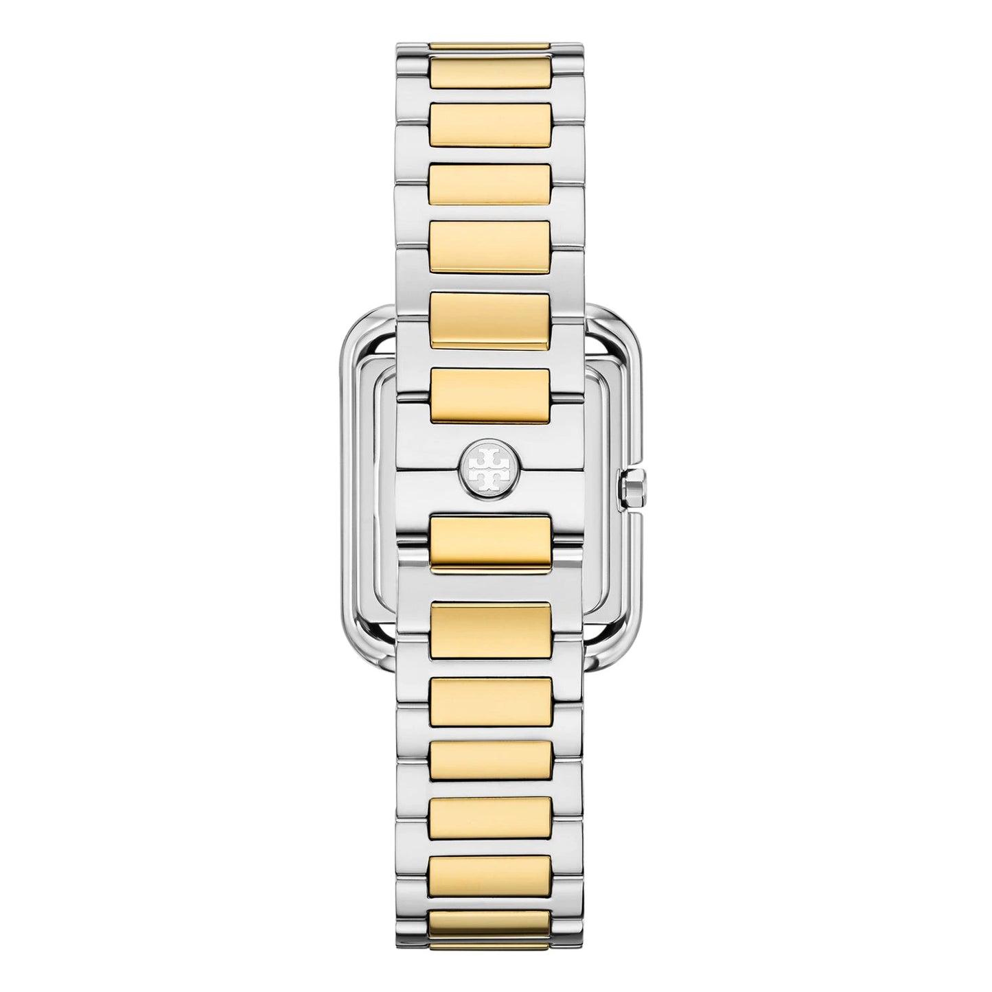 Tory Burch Kira Square Ivory Dial Two-Tone Stainless Steel Ladies Watch – TBW6021