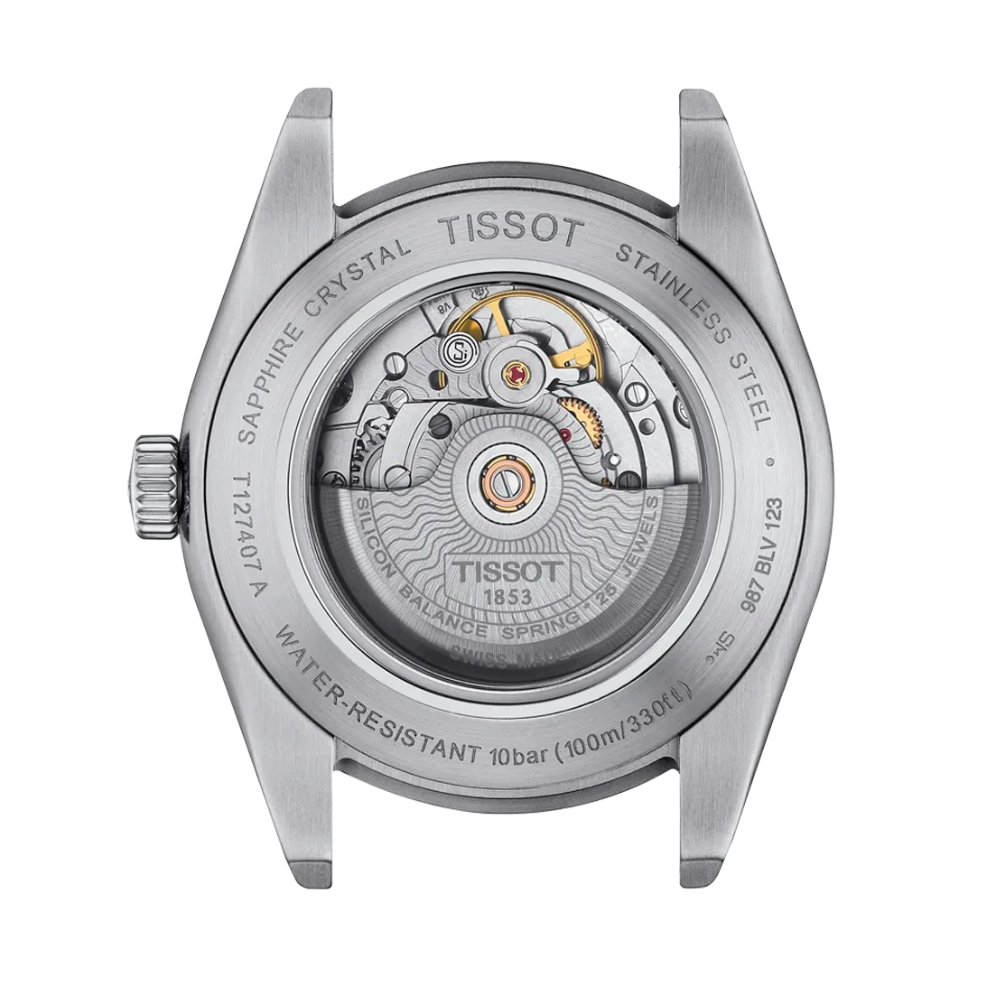 Tissot Gentleman Silver Dial Brown Leather Strap Men's Watch – T127.407.16.031.01