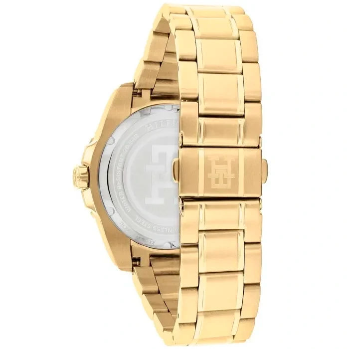 Tommy Hilfiger TH85 GMT Black Dial Gold-Tone Men's Watch – 1792133