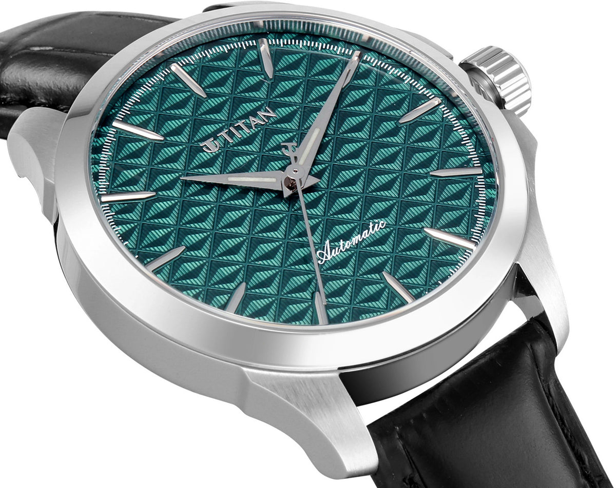 Titan Automatic Infinium Teal Dial Men's Watch – 10077SL03