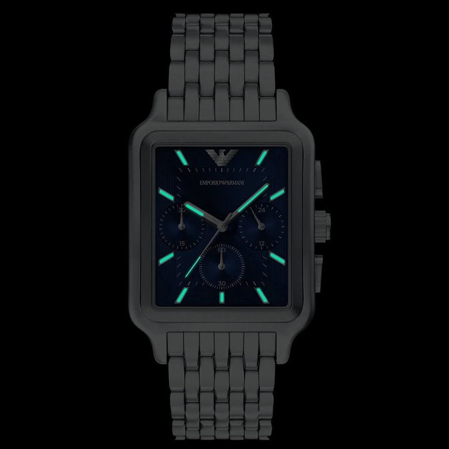 Emporio Armani Blue Dial Stainless Steel Chronograph Men's Watch – AR11750