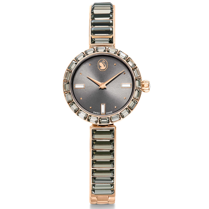 Swarovski Matrix Bangle Grey Dial Rose Gold-Tone Watch – 5679887