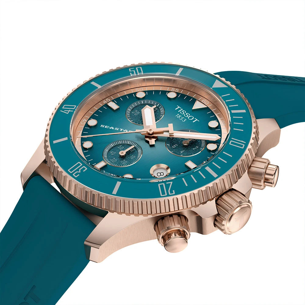 Tissot Seastar 1000 Quartz Chronograph Turquoise Dial Watch – T120.217.37.041.00