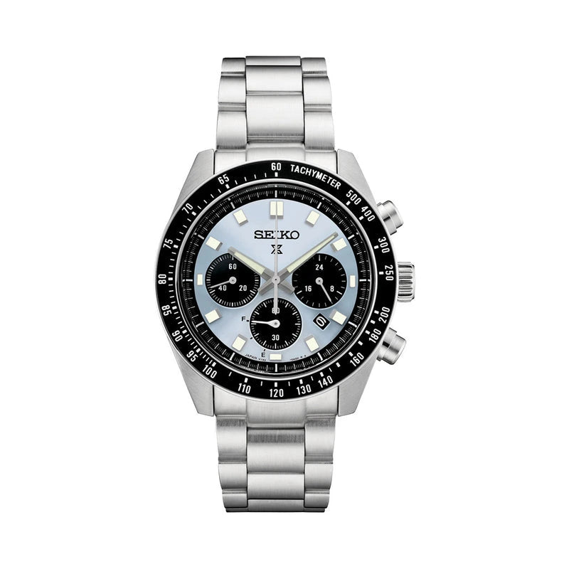 Seiko Prospex Speedtimer Light Blue Dial Solar Chronograph Men's Watch – SSC935