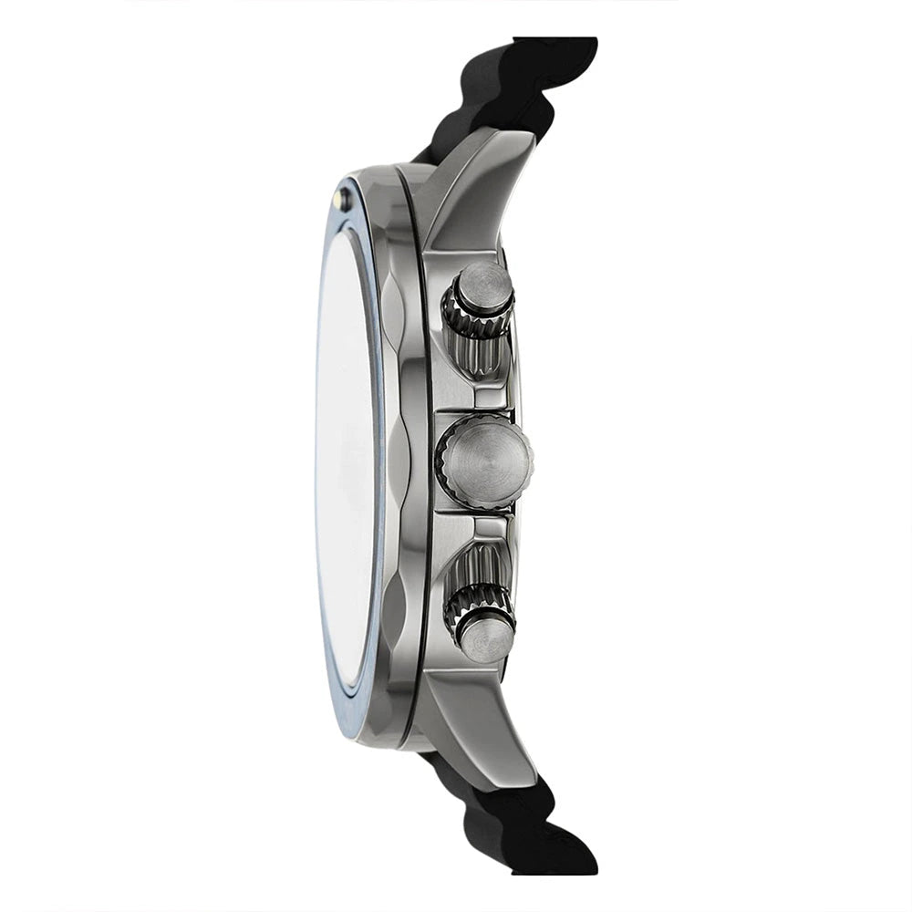 Fossil Bannon Blue Dial Black Silicone Strap Men's Watch – BQ2772