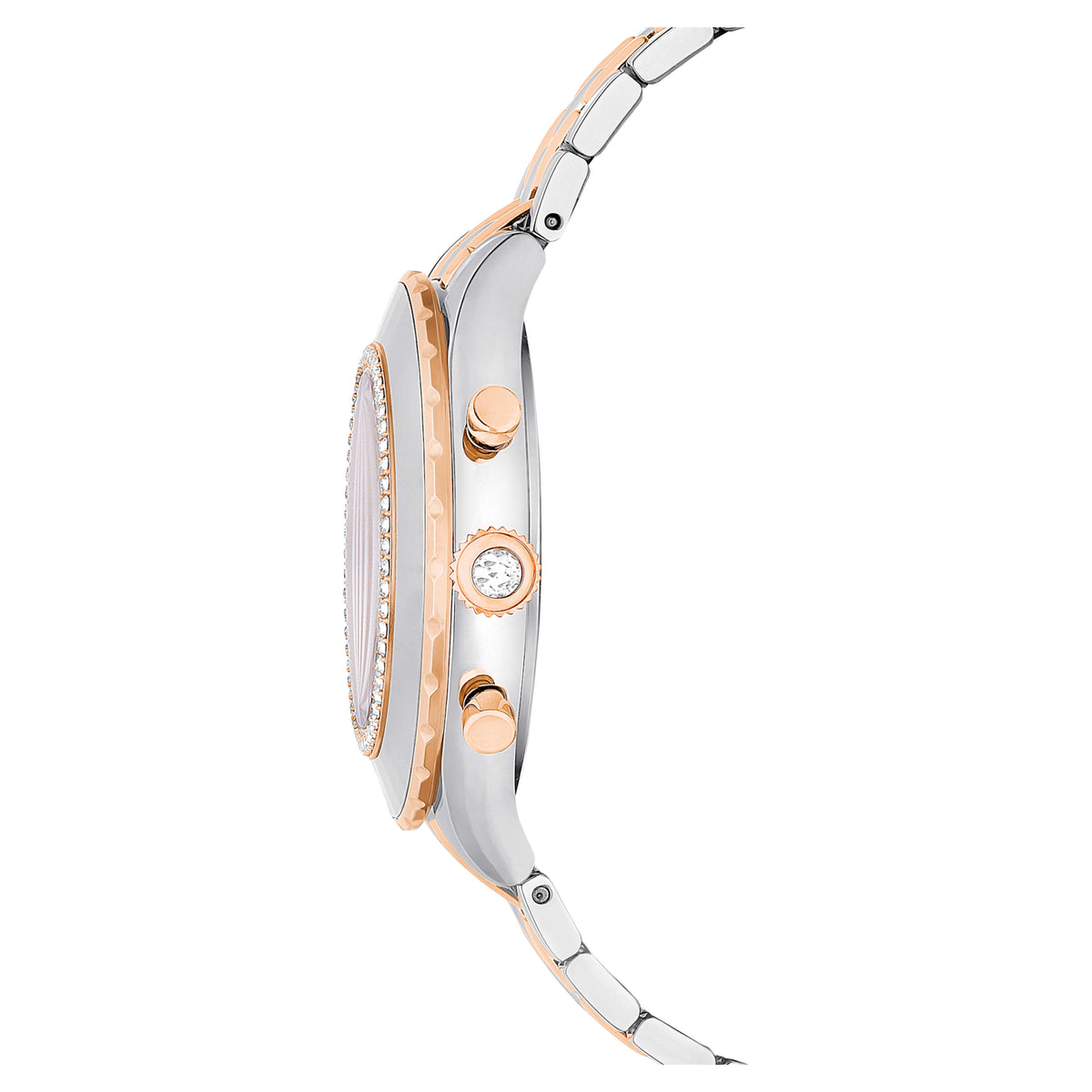 Swarovski Octea Chrono Rose Gold-Tone White Dial Ladies Watch – 5672937