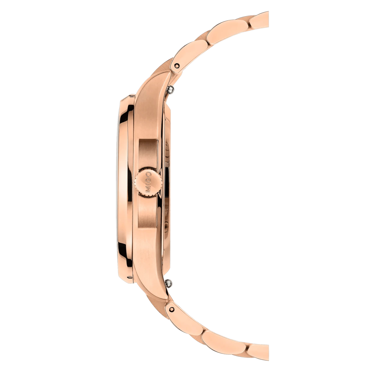 MIDO Multifort TV 35 Brown Gradient Dial Rose Gold PVD Stainless Steel Ladies Watch – M049.307.33.296.00