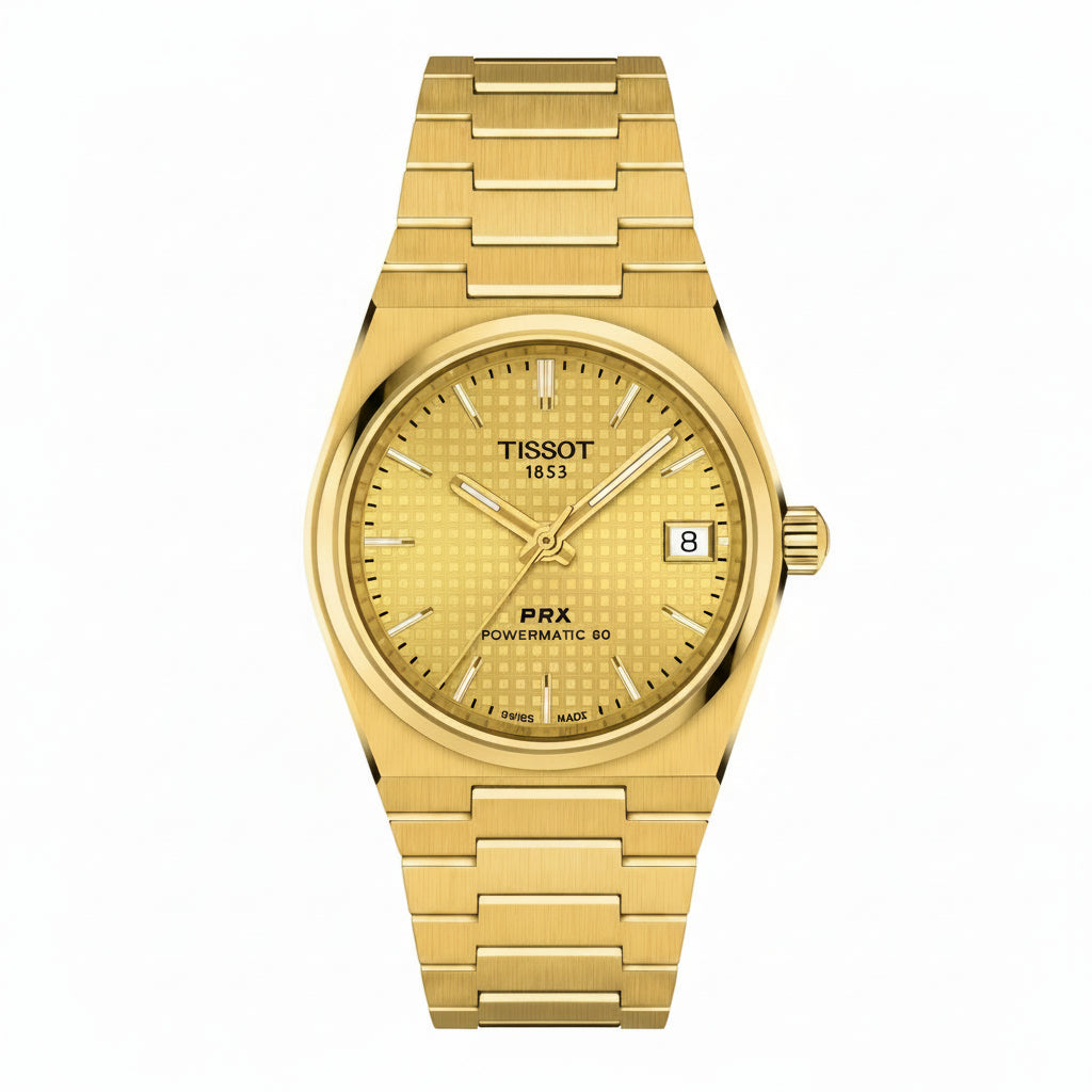 Tissot PRX Powermatic 80 35mm Champagne Dial Ladies Watch – T137.207.33.021.00