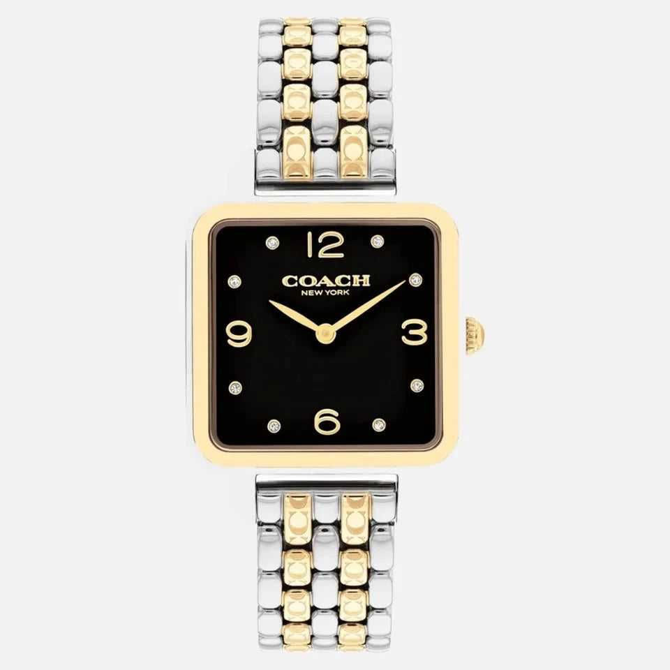 Coach Cass Black Dial Two-Tone Stainless Steel Ladies Watch – 14504496