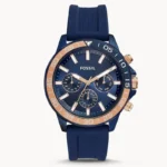 Fossil BQ2498 Bannon Analog Blue Dial Silicone Belt