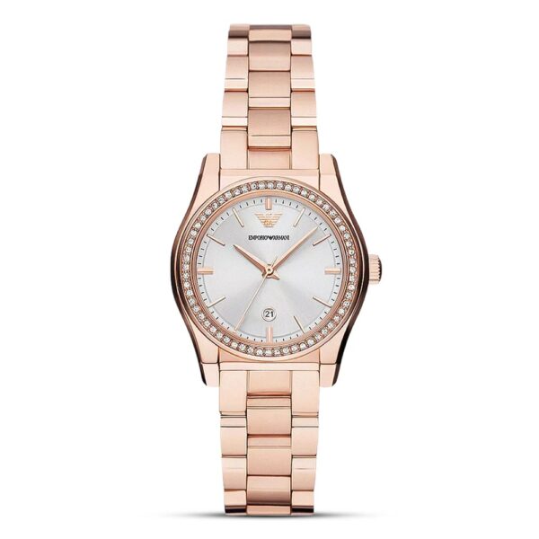 Emporio Armani Three-Hand Date Rose Gold-Tone | AR11558
