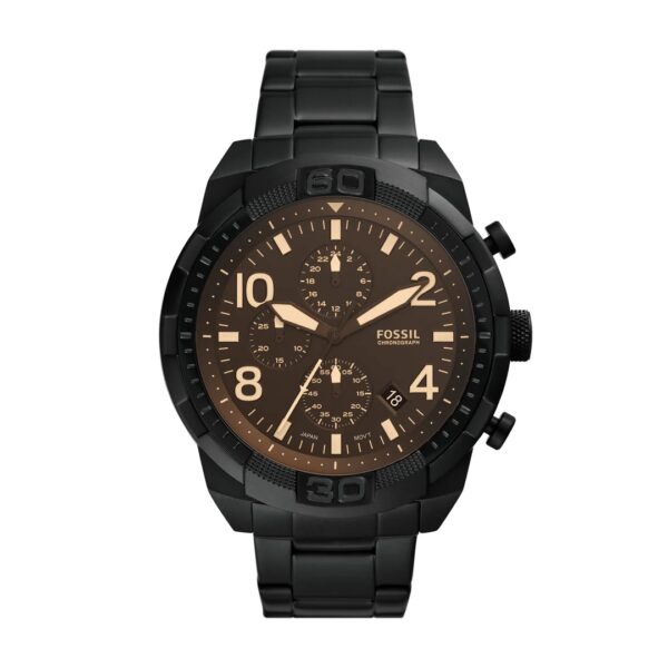 Fossil Bronson  | FS5876 Chronograph Black Stainless Steel Watch
