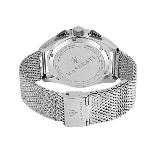 Maserati Traguardo Chronograph Men's full back view silver