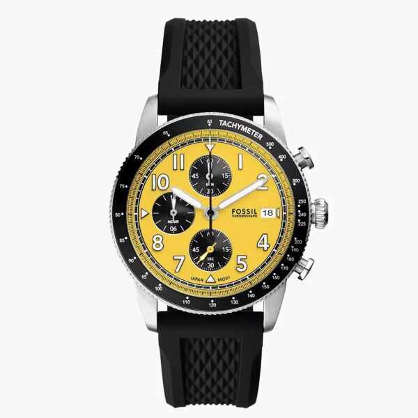 Fossil Sport Tourer Chronograph Black Silicone Watch | FS6044
