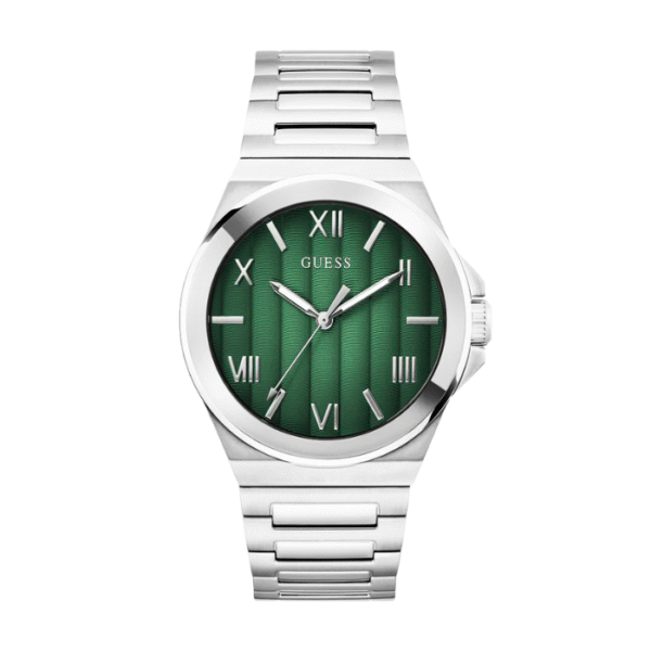 Guess Dress Men Quartz Green Dial Analog Stainless Steel Watch | GW0789G1