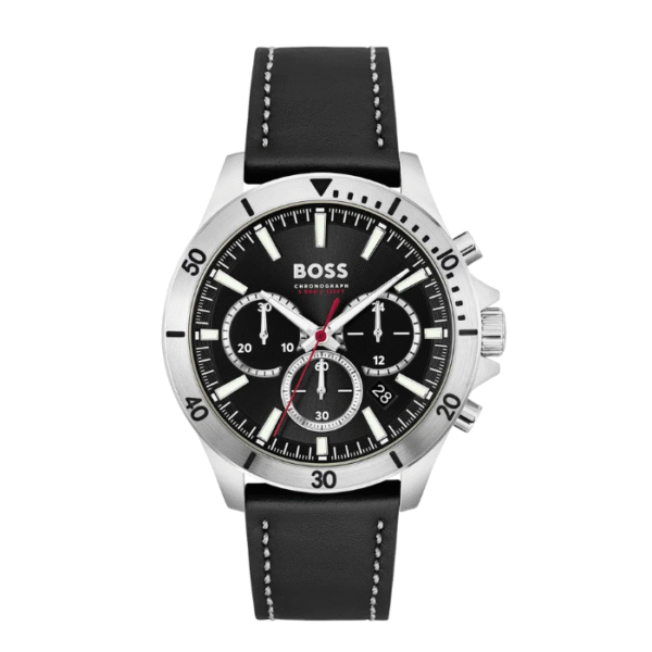 BOSS Troper Chronograph Leather Strap Black | 1514055
